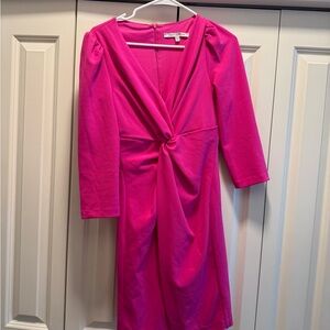 Julia Jordan Fuchsia Long Sleeve Dress